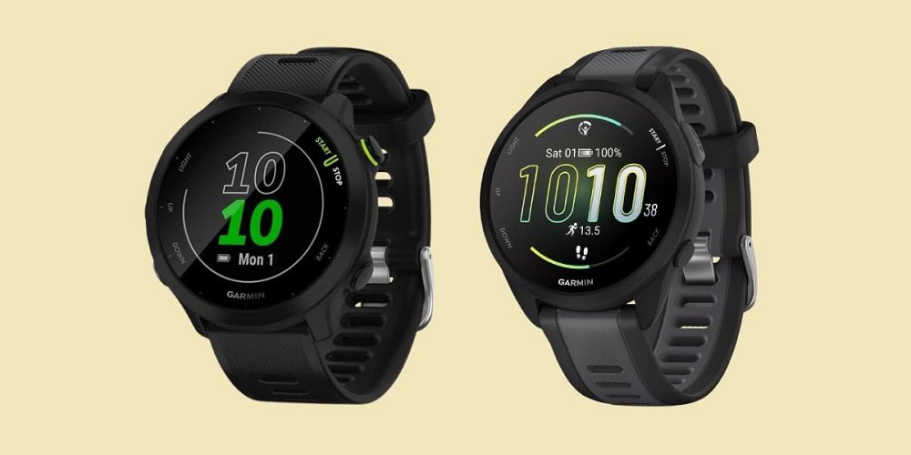 Garmin Forerunner 55 vs 165 Garmin Forerunner 55 vs 165